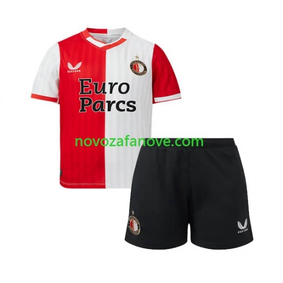 Nogometni Dres Feyenoord Rotterdam Dječji Domaći 2023-2024 Kratkih Rukava