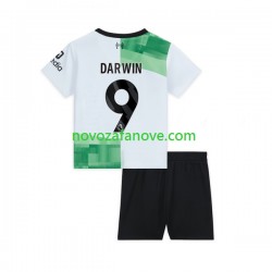 Nogometni Dres Liverpool Darwin Nunez 9 Dječji Gostujući 2023-2024 Kratkih Rukava