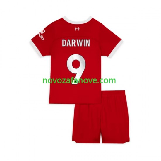 Nogometni Dres Liverpool Darwin Nunez 9 Dječji Domaći 2023-2024 Kratkih Rukava