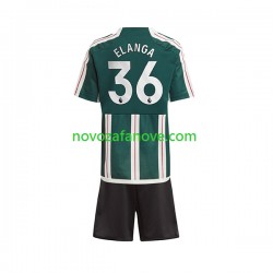 Nogometni Dres Manchester United Anthony Elanga 36 Dječji Gostujući 2023-2024 Kratkih Rukava