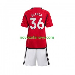 Nogometni Dres Manchester United Anthony Elanga 36 Dječji Domaći 2023-2024 Kratkih Rukava