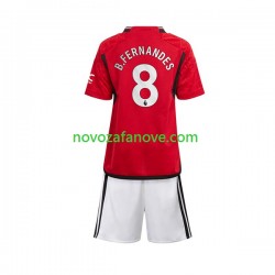 Nogometni Dres Manchester United B.Fernandes 8 Dječji Domaći 2023-2024 Kratkih Rukava