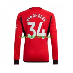 Nogometni Dres Manchester United Donny van de Beek 34 Muški Domaći 2023-2024 Dugim Rukavima