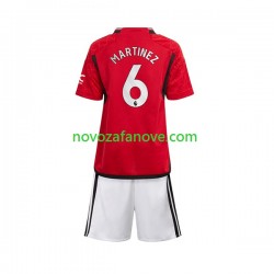 Nogometni Dres Manchester United Lisandro Martinez 6 Dječji Domaći 2023-2024 Kratkih Rukava