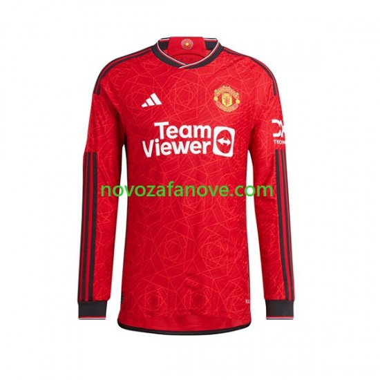 Nogometni Dres Manchester United Mount 7 Muški Domaći 2023-2024 Dugim Rukavima