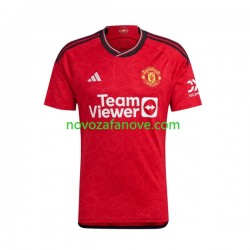 Nogometni Dres Manchester United Mount 7 Dječji Domaći 2023-2024 Kratkih Rukava