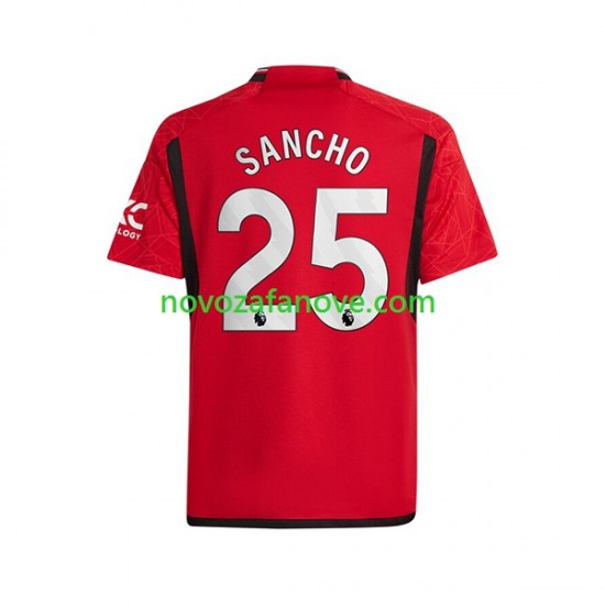 Nogometni Dres Manchester United Sancho 25 Muški Domaći 2023-2024 Kratkih Rukava
