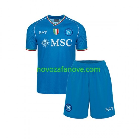 Nogometni Dres Napoli Dječji Domaći 2023-2024 Kratkih Rukava