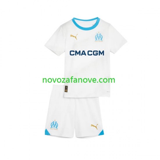 Nogometni Dres Olympique de Marseille Dječji Domaći 2023-2024 Kratkih Rukava