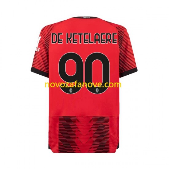Nogometni Dres AC Milan Charles De Ketelaere 90 Muški Domaći 2023-2024 Kratkih Rukava