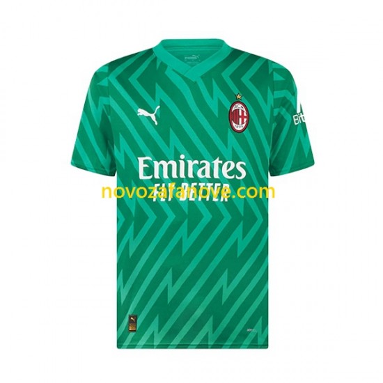 Nogometni Dres AC Milan Mike Maignan 16 Golmanski Muški Domaći 2023-2024 Kratkih Rukava