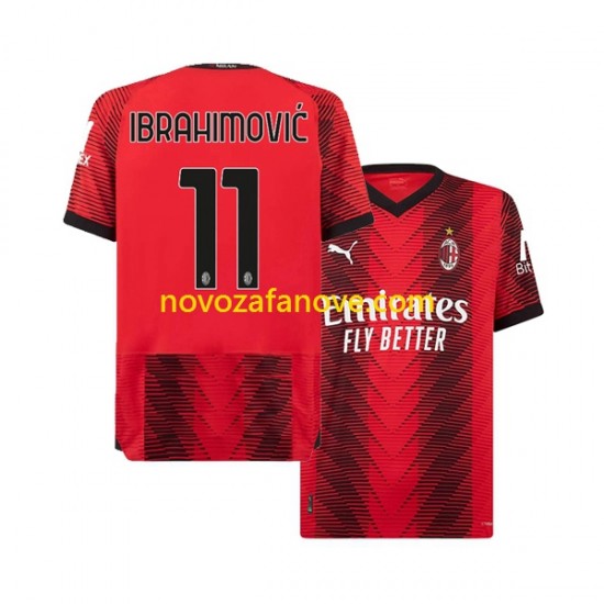 Nogometni Dres AC Milan Ibrahimović 11 Muški Domaći 2023-2024 Kratkih Rukava