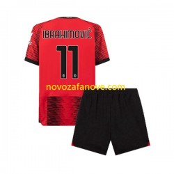 Nogometni Dres AC Milan Ibrahimović 11 Dječji Domaći 2023-2024 Kratkih Rukava