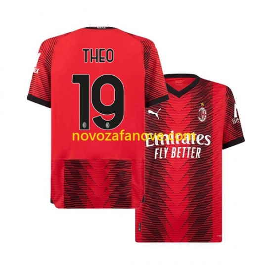 Nogometni Dres AC Milan Theo Hernandez 19 Muški Domaći 2023-2024 Kratkih Rukava