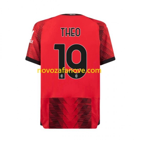 Nogometni Dres AC Milan Theo Hernandez 19 Muški Domaći 2023-2024 Kratkih Rukava