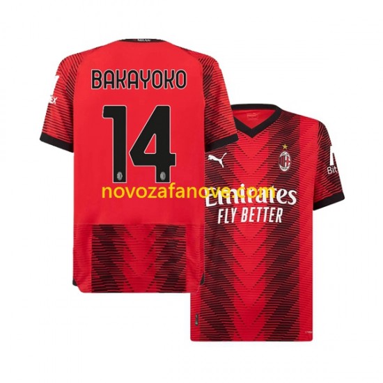 Nogometni Dres AC Milan Tiemoue Bakayoko 14 Muški Domaći 2023-2024 Kratkih Rukava