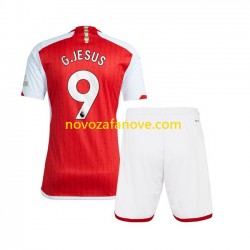 Nogometni Dres Arsenal Gabriel Jesus 9 Dječji Domaći 2023-2024 Kratkih Rukava