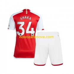 Nogometni Dres Arsenal Xhaka 34 Dječji Domaći 2023-2024 Kratkih Rukava