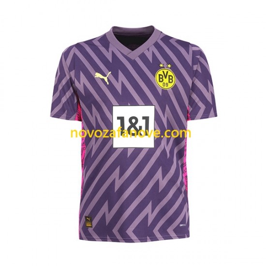Nogometni Dres Borussia Dortmund Golmanski Muški Domaći 2023-2024 Kratkih Rukava
