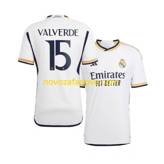 Nogometni Dres Real Madrid Federico Valverde 15 Muški Domaći 2023-2024 Kratkih Rukava