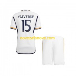 Nogometni Dres Real Madrid Federico Valverde 15 Dječji Domaći 2023-2024 Kratkih Rukava