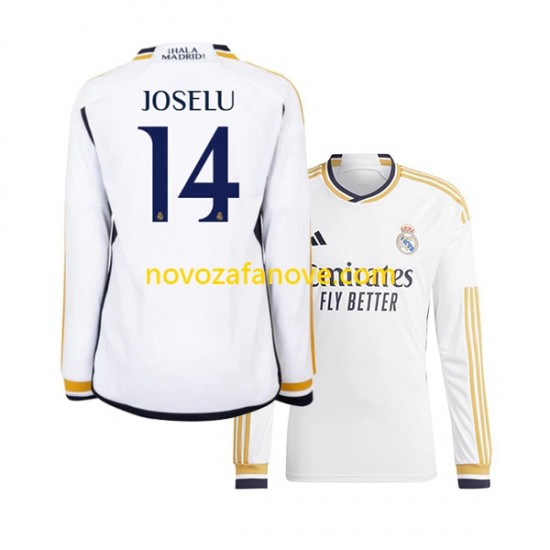 Nogometni Dres Real Madrid JOSELU 14 Muški Domaći 2023-2024 Dugim Rukavima