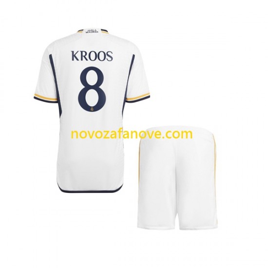 Nogometni Dres Real Madrid Kroos 8 Dječji Domaći 2023-2024 Kratkih Rukava