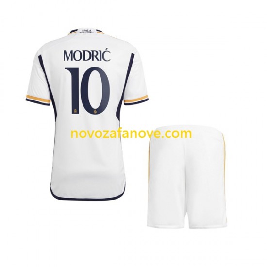 Nogometni Dres Real Madrid Modrić 10 Dječji Domaći 2023-2024 Kratkih Rukava