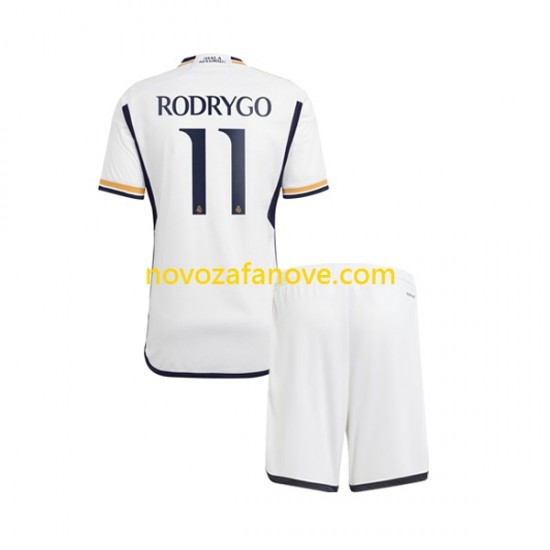 Nogometni Dres Real Madrid Rodrygo Goes 11 Dječji Domaći 2023-2024 Kratkih Rukava