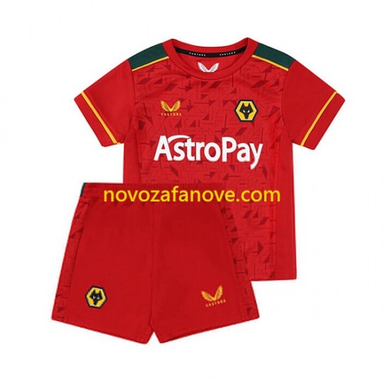 Nogometni Dres Wolverhampton Wanderers Dječji Gostujući 2023-2024 Kratkih Rukava