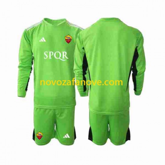 Nogometni Dres Roma Golmanski Dječji Gostujući 2023-2024 Dugim Rukavima