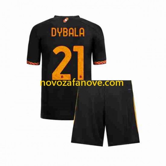 Nogometni Dres Roma Paulo Dybala 21 Dječji Treći 2023-2024 Kratkih Rukava