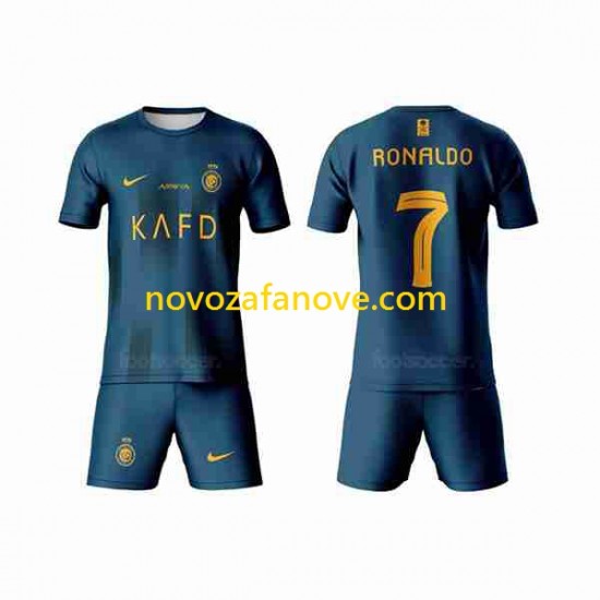 Nogometni Dres Al-Nassr Ronaldo 7 Dječji Gostujući 2023-2024 Kratkih Rukava