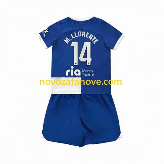 Nogometni Dres Atlético Madrid 2 Marcos Llorente 14 Dječji Gostujući 2023-2024 Kratkih Rukava