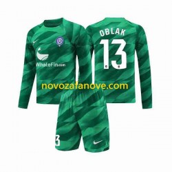 Nogometni Dres Atlético Madrid Jan Oblak 13 Golmanski Dječji Gostujući 2023-2024 Dugim Rukavima