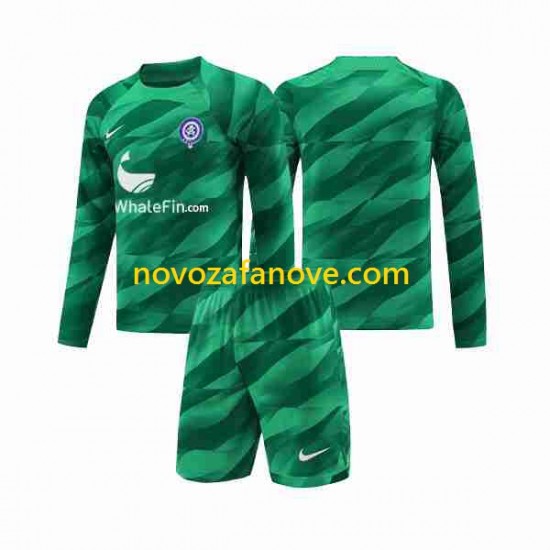 Nogometni Dres Atlético Madrid Golmanski Dječji Gostujući 2023-2024 Dugim Rukavima