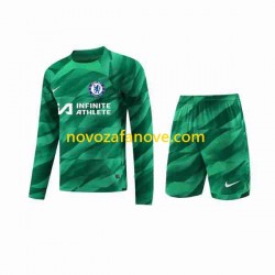 Nogometni Dres Chelsea Golmanski Dječji Treći 2023-2024 Dugim Rukavima