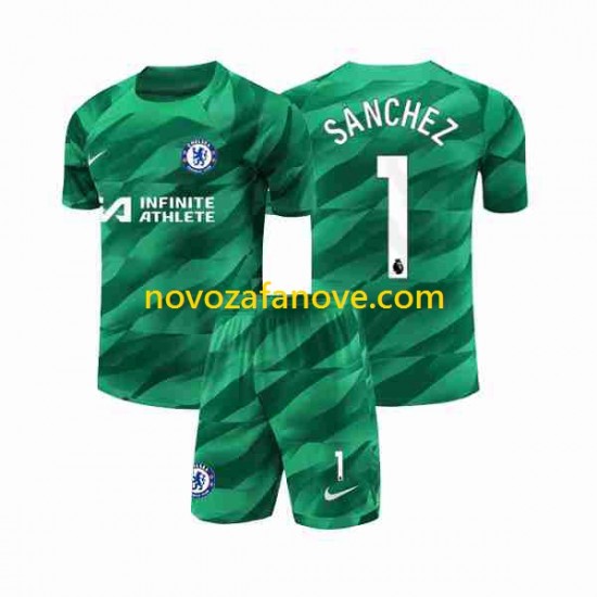 Nogometni Dres Chelsea Robert Sanchez 1 Golmanski Dječji Treći 2023-2024 Kratkih Rukava
