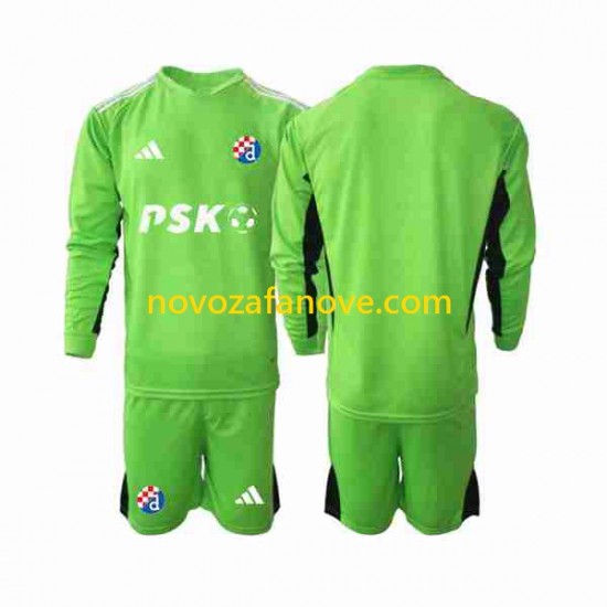 Nogometni Dres GNK Dinamo Zagreb Golmanski Dječji Domaći 2023-2024 Dugim Rukavima