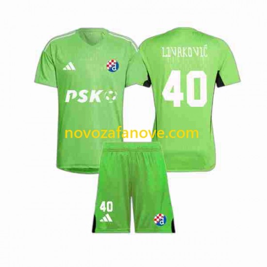 Nogometni Dres GNK Dinamo Zagreb Livakovic 40 Golmanski Dječji Domaći 2023-2024 Kratkih Rukava