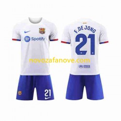 Nogometni Dres FC Barcelona Frenkie de Jong 21 Dječji Gostujući 2023-2024 Kratkih Rukava
