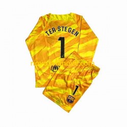 Nogometni Dres FC Barcelona Ter Stegen 1 Golmanski Dječji Četvrti 2023-2024 Dugim Rukavima
