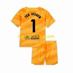Nogometni Dres FC Barcelona Ter Stegen 1 Golmanski Dječji Četvrti 2023-2024 Kratkih Rukava