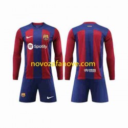 Nogometni Dres FC Barcelona Dječji Domaći 2023-2024 Dugim Rukavima