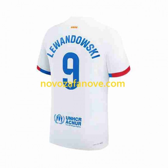Nogometni Dres FC Barcelona LEWANDOWSKI 9 Muški Gostujući 2023-2024 Kratkih Rukava