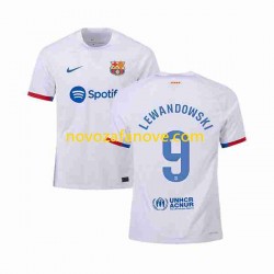 Nogometni Dres FC Barcelona LEWANDOWSKI 9 Muški Gostujući 2023-2024 Kratkih Rukava