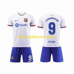 Nogometni Dres FC Barcelona LEWANDOWSKI 9 Dječji Gostujući 2023-2024 Kratkih Rukava