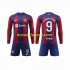 Nogometni Dres FC Barcelona LEWANDOWSKI 9 Dječji Domaći 2023-2024 Dugim Rukavima