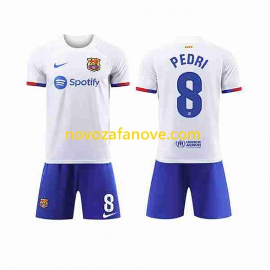 Nogometni Dres FC Barcelona Pedri 8 Dječji Gostujući 2023-2024 Kratkih Rukava