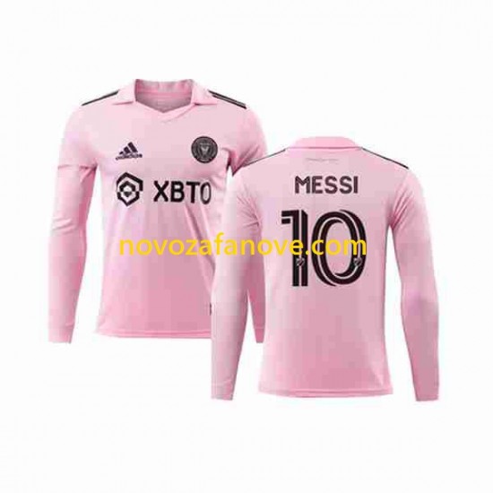 Nogometni Dres Inter Miami Lionel Messi 10 Muški Domaći 2023-2024 Dugim Rukavima